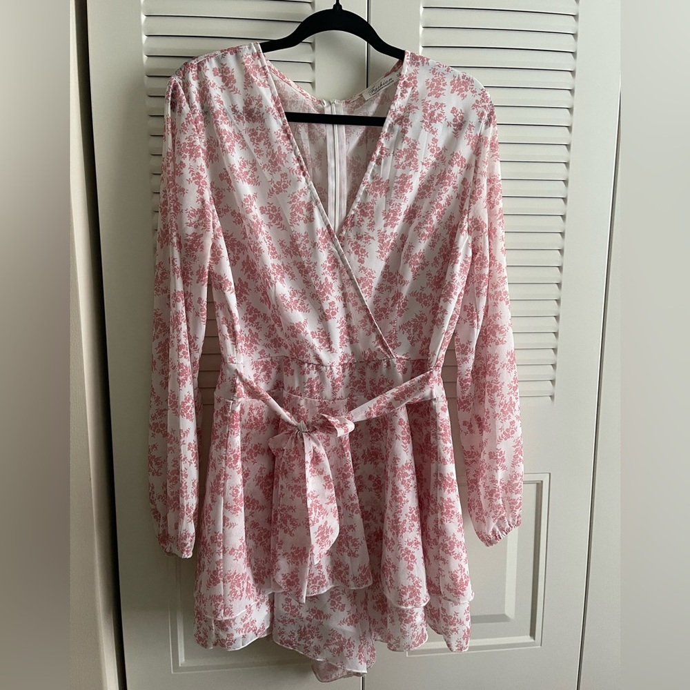 Floral Romper with Belt